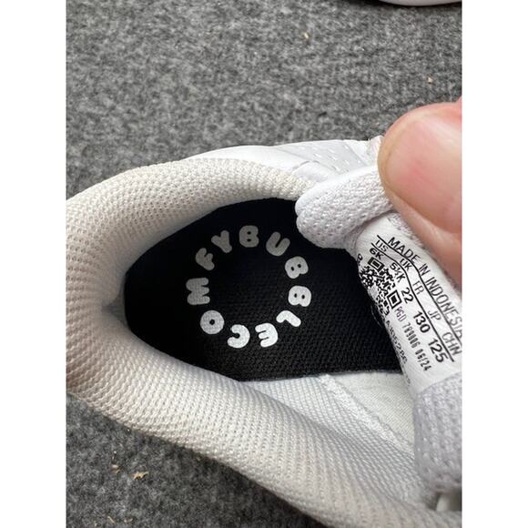 adidas Advantage CF I White/Green Toddler's Sneakers - Size 6K - ID5286 - Picture 6 of 7